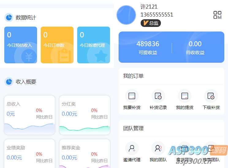 微商代理商补货商城系统源码