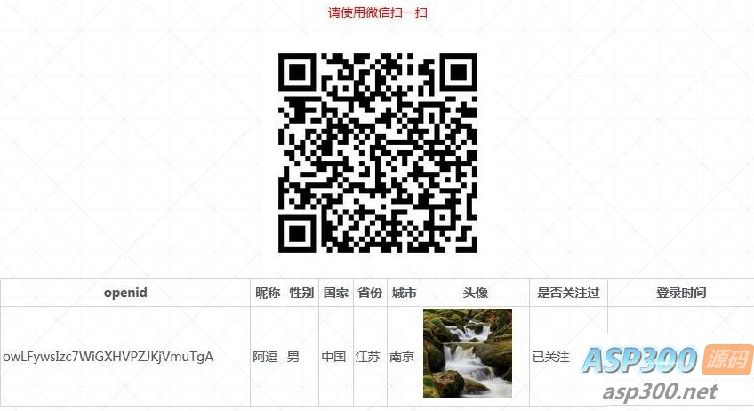 微信授权登录源码 微信公众号关注授权登录源码 扫码关注微信公众号授权登录源码