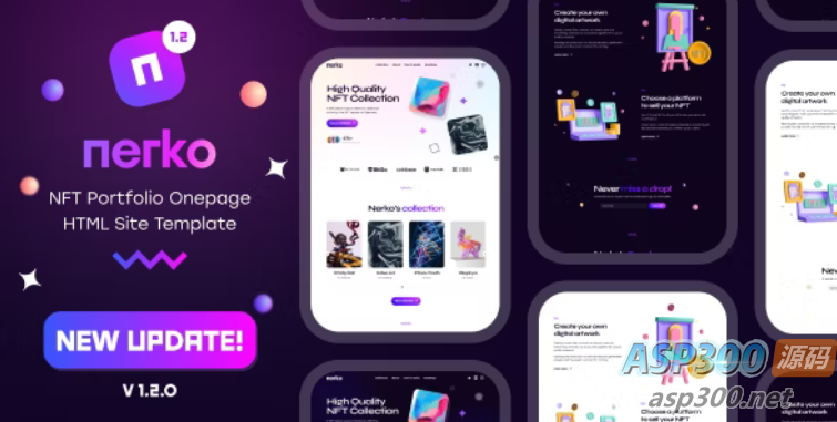 Nerko – NFT 作品展示网站单页HTML模板 – v1.3.1