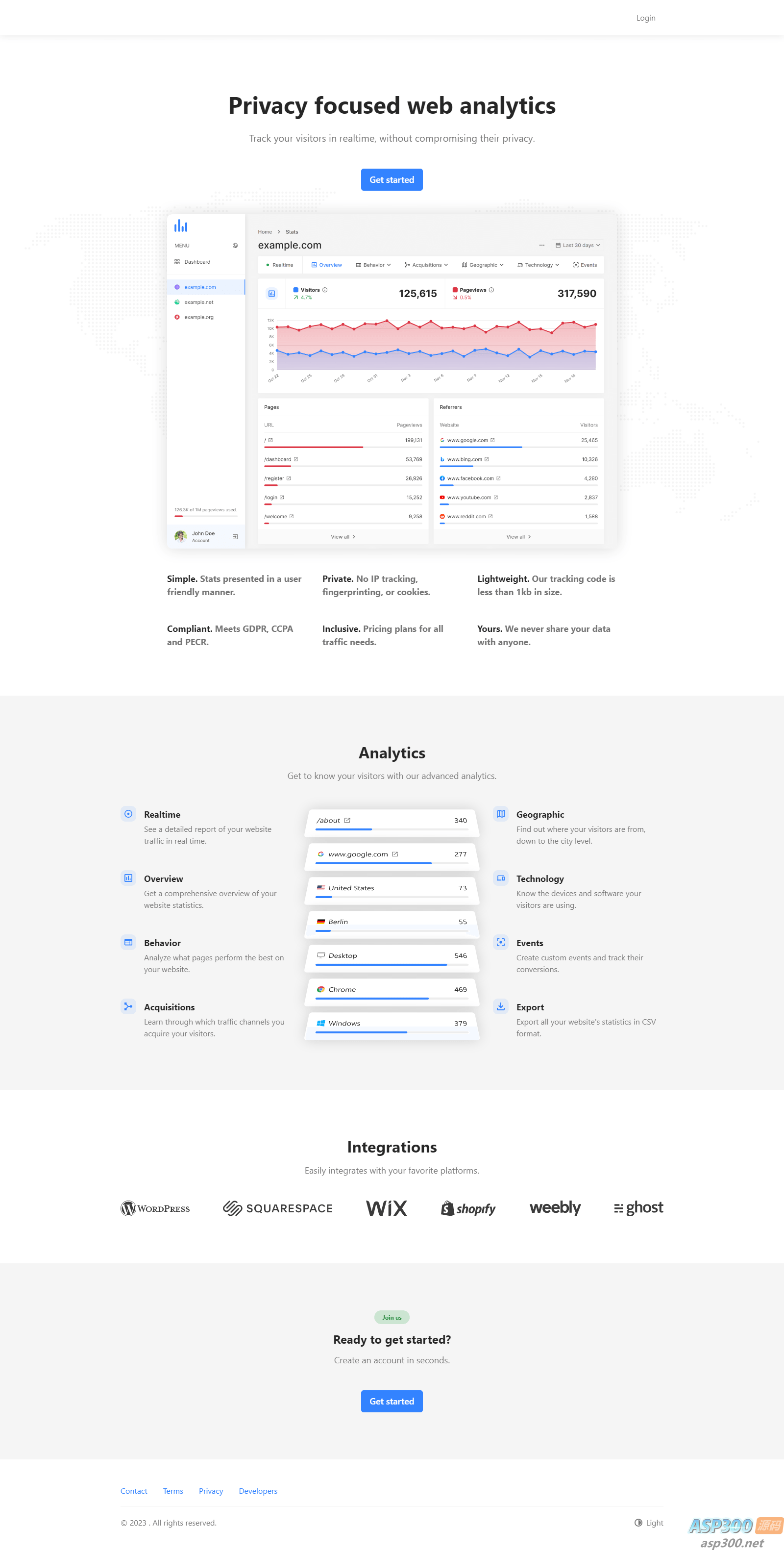 轻量流量报告统计 Web分析 Software源码