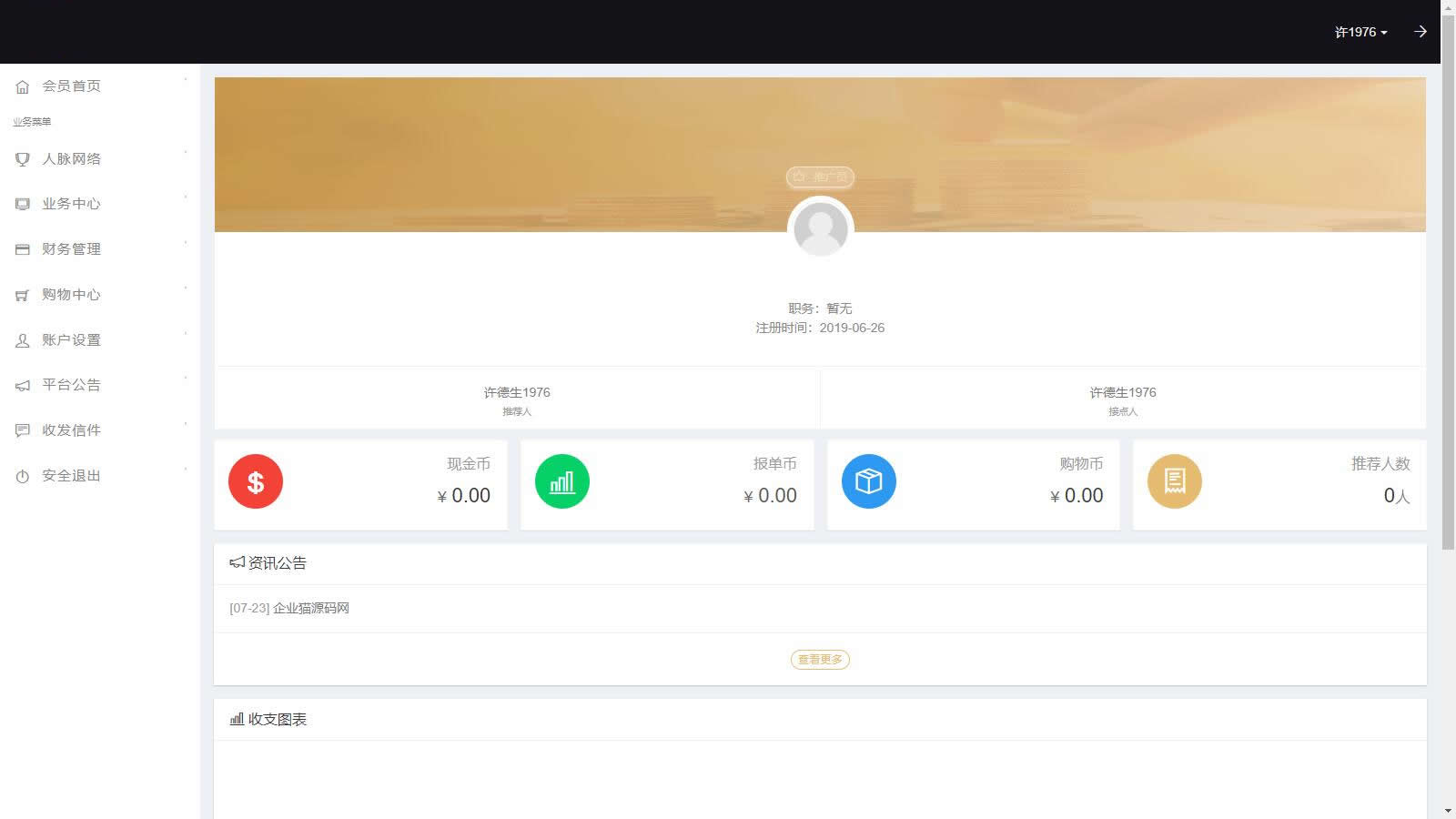 企业三级推广报单分销系统源码-会员注册管理系统